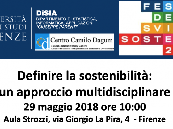 Definire la sostenibilità - event flyer