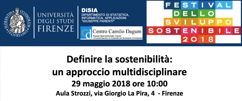 Definire la sostenibilità - event flyer