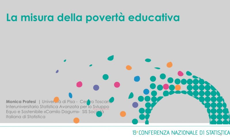 "La misura della povertà educativa" slide cover