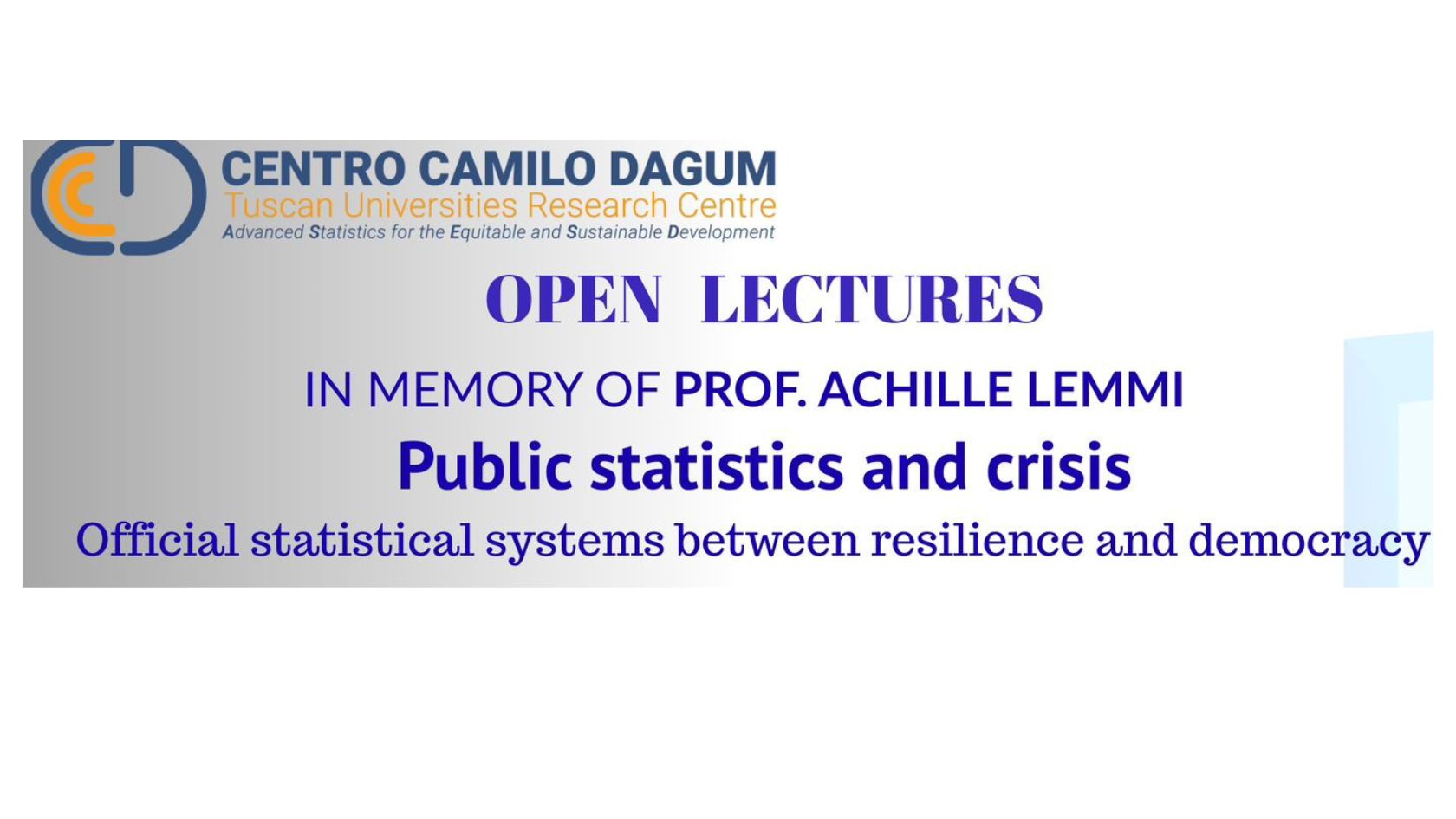 OPEN LECTURE IN MEMORY OF PROF ACHILLE LEMMI